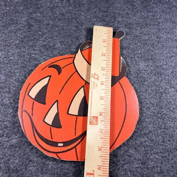 Vintage Halloween Cut-Out Decor Corkboard Reproduction Pumpkin JOL - Picture 4 of 6